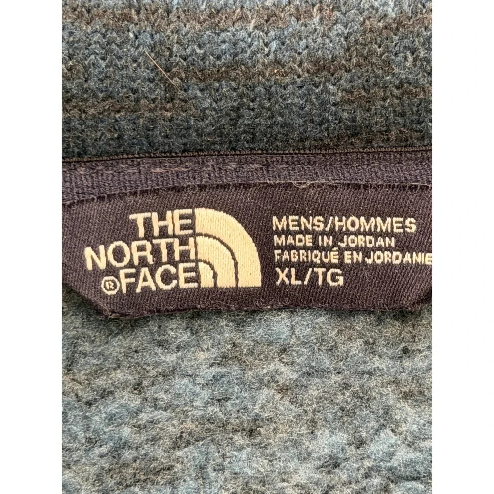 The North Face Mens Gordon Lyons Quarter Zip Fleece Pullover Blue Heather XL